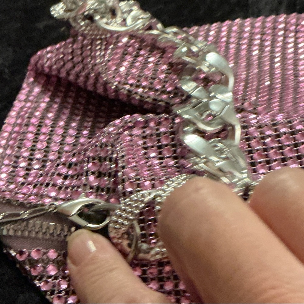 Evening Pink Chainmail Crossbody Bag - Picture 5 of 5